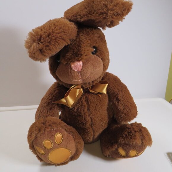 chocolate brown bunny rabbit PLUSH with floppy ears by Animal Adventure - Picture 1 of 8